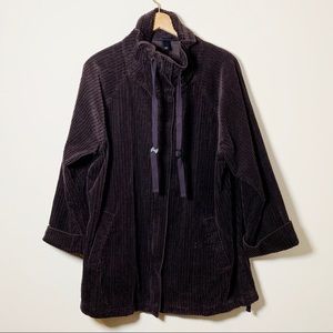 Eileen Fisher Brown Corduroy Organic Cotton Jacket